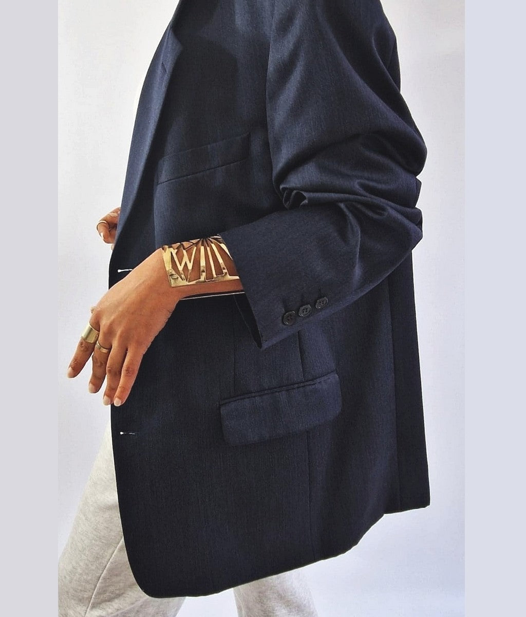 maxi blazer bleu oversize Kenzo vintage pour femme bruxelles belgique