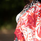 kimono rouge fait main taille unique pour femme Indra Libong printemps été 2023 Bruxelles belgique