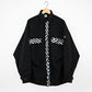 veste légère sport noire pour femme vintage upcycling wax
