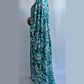 kimono fait main taille unique pour femme vert bleu Indra Libong printemps été 2023 Bruxelles Belgique